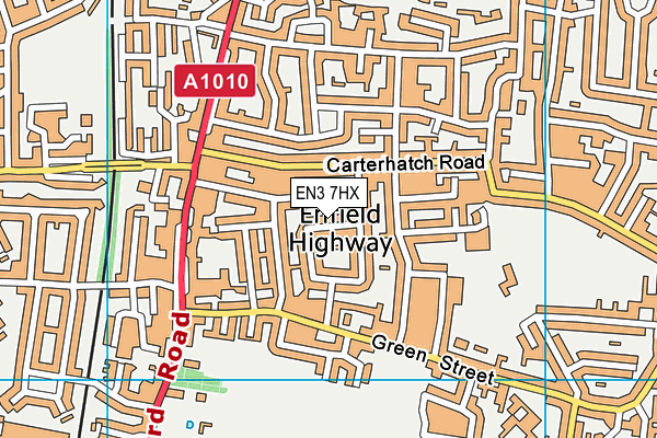 EN3 7HX map - OS VectorMap District (Ordnance Survey)