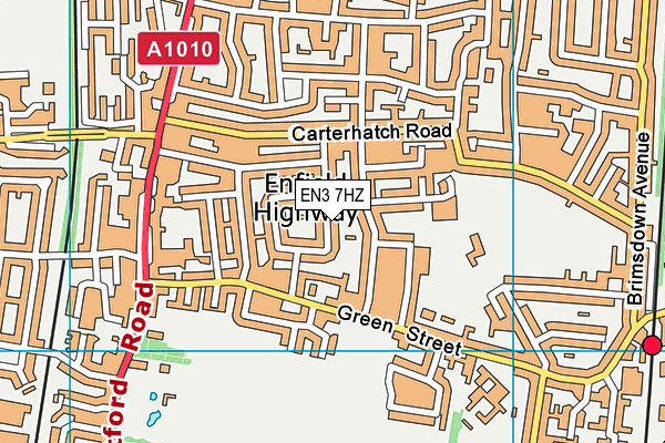 EN3 7HZ map - OS VectorMap District (Ordnance Survey)