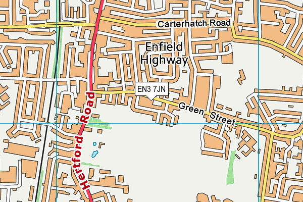 EN3 7JN map - OS VectorMap District (Ordnance Survey) EN3 7JN map - OS VectorMap District (Ordnance Survey)