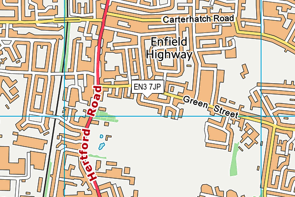 EN3 7JP map - OS VectorMap District (Ordnance Survey)