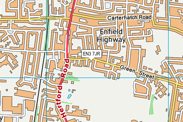 EN3 7JR map - OS VectorMap District (Ordnance Survey)