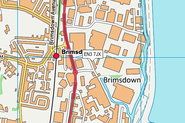 EN3 7JX map - OS VectorMap District (Ordnance Survey)