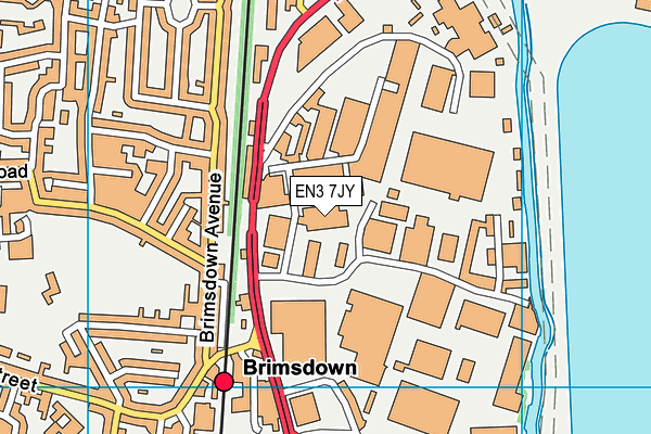 EN3 7JY map - OS VectorMap District (Ordnance Survey)
