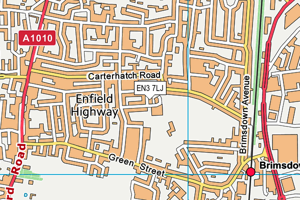 EN3 7LJ map - OS VectorMap District (Ordnance Survey) EN3 7LJ map - OS VectorMap District (Ordnance Survey)