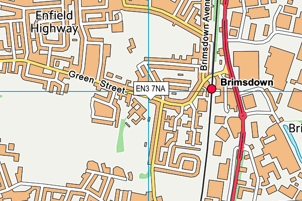 EN3 7NA map - OS VectorMap District (Ordnance Survey)