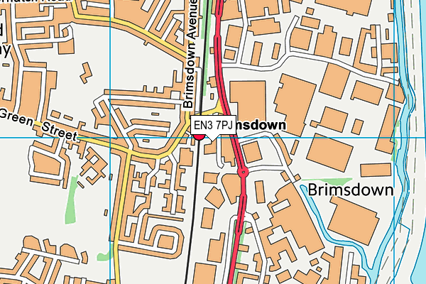 EN3 7PJ map - OS VectorMap District (Ordnance Survey)