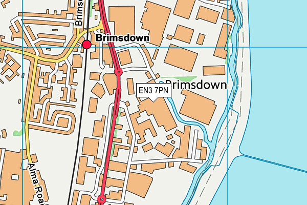 EN3 7PN map - OS VectorMap District (Ordnance Survey)