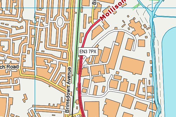 EN3 7PX map - OS VectorMap District (Ordnance Survey) EN3 7PX map - OS VectorMap District (Ordnance Survey)