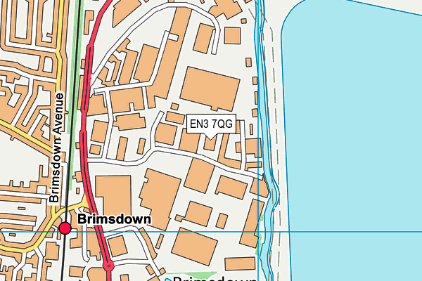 EN3 7QG map - OS VectorMap District (Ordnance Survey)