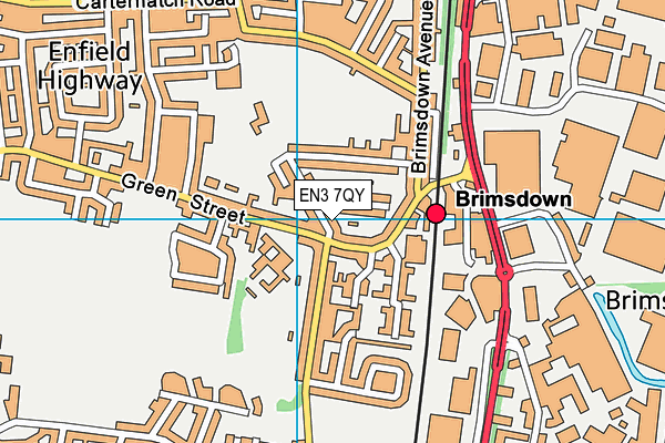 EN3 7QY map - OS VectorMap District (Ordnance Survey) EN3 7QY map - OS VectorMap District (Ordnance Survey)