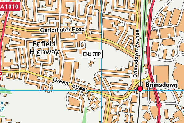 EN3 7RP map - OS VectorMap District (Ordnance Survey)