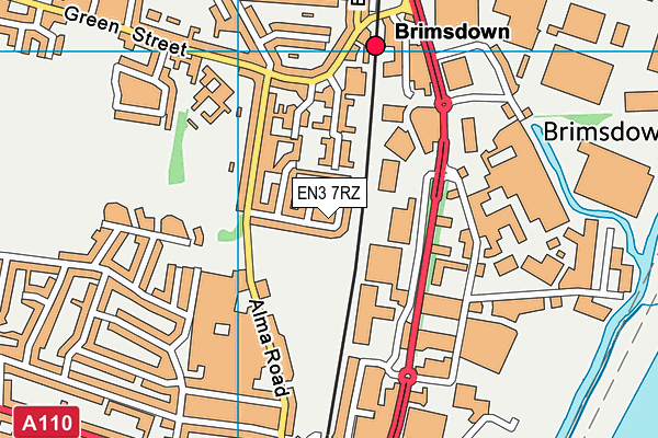 EN3 7RZ map - OS VectorMap District (Ordnance Survey)