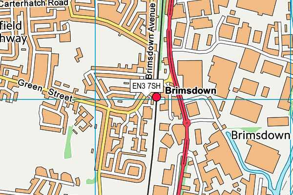 EN3 7SH map - OS VectorMap District (Ordnance Survey)
