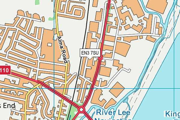 EN3 7SU map - OS VectorMap District (Ordnance Survey) EN3 7SU map - OS VectorMap District (Ordnance Survey)