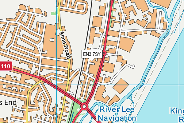 EN3 7SY map - OS VectorMap District (Ordnance Survey) EN3 7SY map - OS VectorMap District (Ordnance Survey)