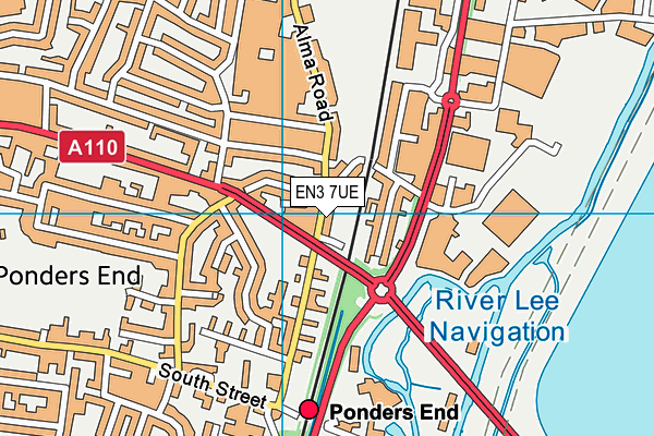 EN3 7UE map - OS VectorMap District (Ordnance Survey)