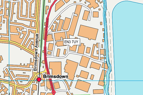 EN3 7UY map - OS VectorMap District (Ordnance Survey)