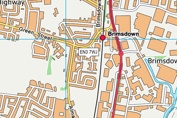 EN3 7WJ map - OS VectorMap District (Ordnance Survey) EN3 7WJ map - OS VectorMap District (Ordnance Survey)