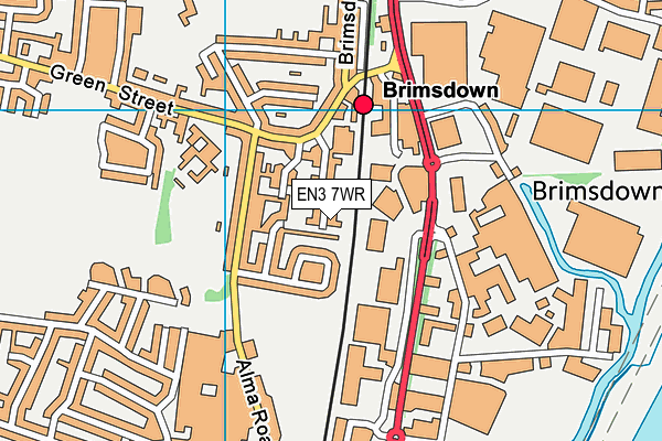 EN3 7WR map - OS VectorMap District (Ordnance Survey) EN3 7WR map - OS VectorMap District (Ordnance Survey)