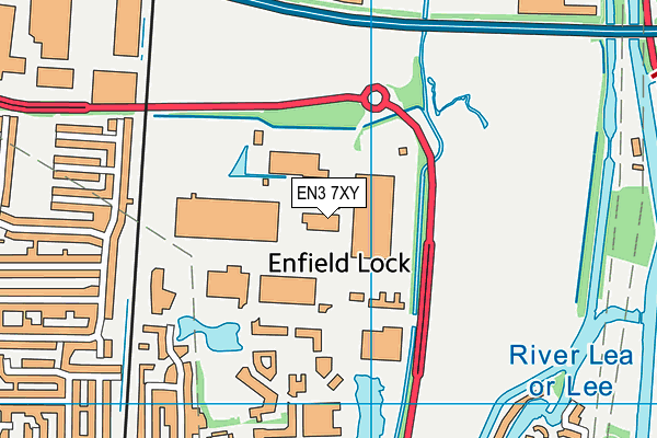 EN3 7XY map - OS VectorMap District (Ordnance Survey)