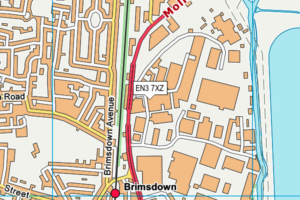 EN3 7XZ map - OS VectorMap District (Ordnance Survey)