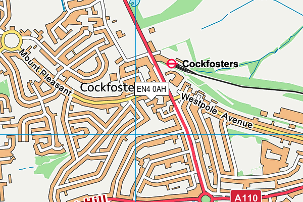 EN4 0AH map - OS VectorMap District (Ordnance Survey)