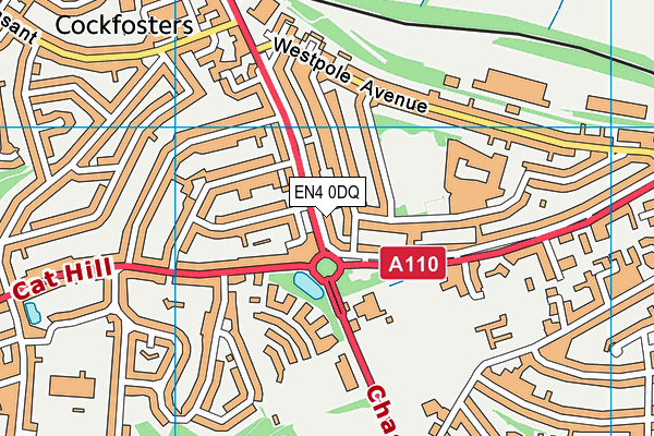 EN4 0DQ map - OS VectorMap District (Ordnance Survey)