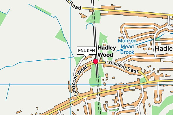 EN4 0EH map - OS VectorMap District (Ordnance Survey) EN4 0EH map - OS VectorMap District (Ordnance Survey)