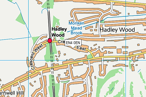 EN4 0EN map - OS VectorMap District (Ordnance Survey)