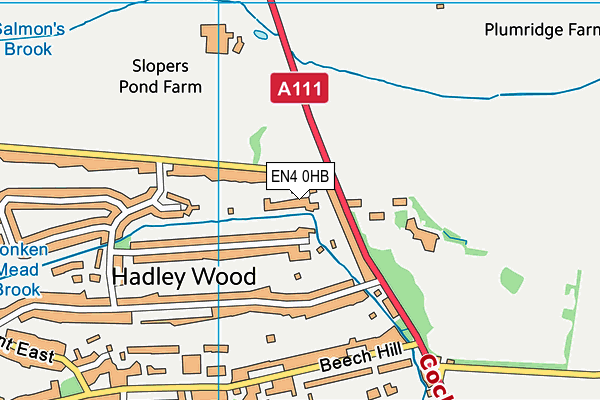 EN4 0HB map - OS VectorMap District (Ordnance Survey) EN4 0HB map - OS VectorMap District (Ordnance Survey)
