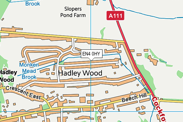 EN4 0HY map - OS VectorMap District (Ordnance Survey) EN4 0HY map - OS VectorMap District (Ordnance Survey)