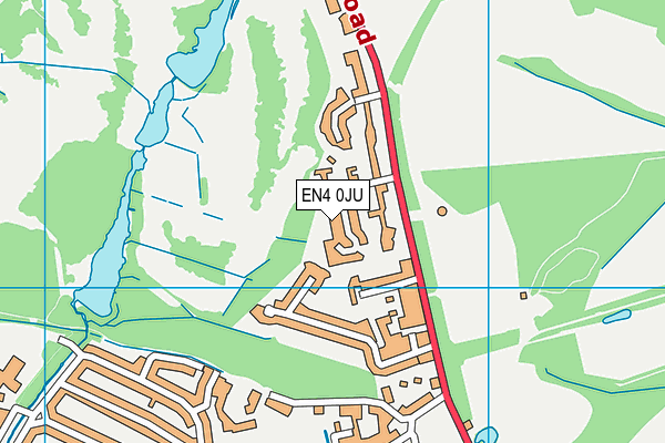 EN4 0JU map - OS VectorMap District (Ordnance Survey) EN4 0JU map - OS VectorMap District (Ordnance Survey)