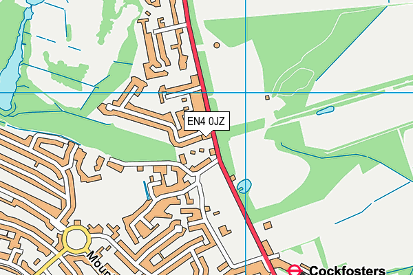 EN4 0JZ map - OS VectorMap District (Ordnance Survey) EN4 0JZ map - OS VectorMap District (Ordnance Survey)