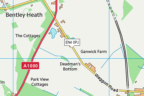 EN4 0PJ map - OS VectorMap District (Ordnance Survey)