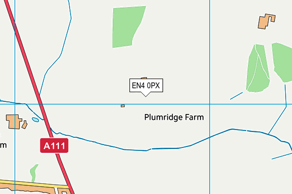 EN4 0PX map - OS VectorMap District (Ordnance Survey)