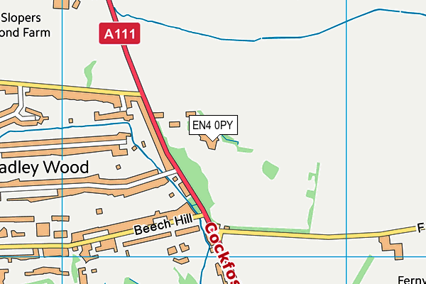 EN4 0PY map - OS VectorMap District (Ordnance Survey) EN4 0PY map - OS VectorMap District (Ordnance Survey)