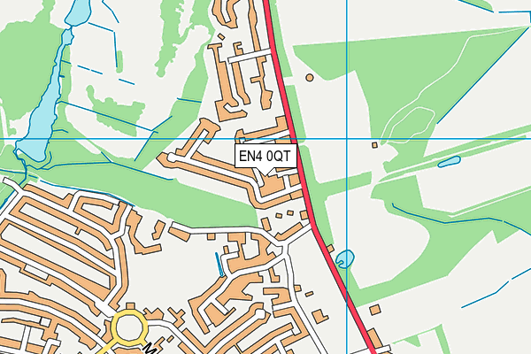 EN4 0QT map - OS VectorMap District (Ordnance Survey) EN4 0QT map - OS VectorMap District (Ordnance Survey)