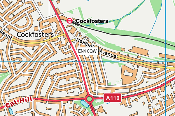 EN4 0QW map - OS VectorMap District (Ordnance Survey) EN4 0QW map - OS VectorMap District (Ordnance Survey)