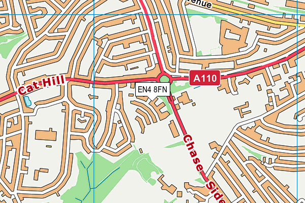 EN4 8FN map - OS VectorMap District (Ordnance Survey)