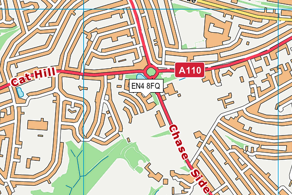 EN4 8FQ map - OS VectorMap District (Ordnance Survey) EN4 8FQ map - OS VectorMap District (Ordnance Survey)