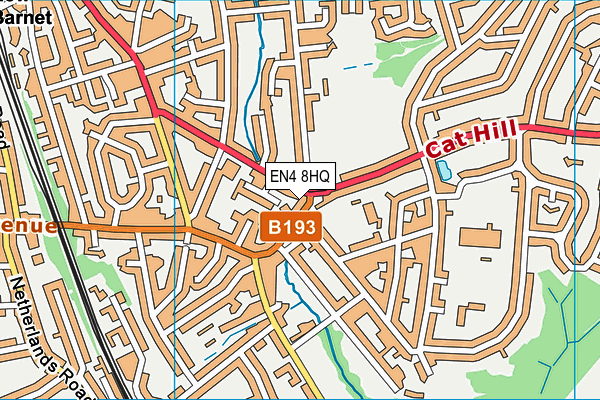 EN4 8HQ map - OS VectorMap District (Ordnance Survey)