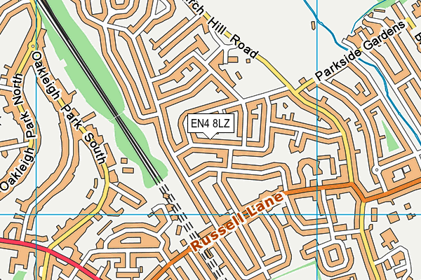 EN4 8LZ map - OS VectorMap District (Ordnance Survey) EN4 8LZ map - OS VectorMap District (Ordnance Survey)