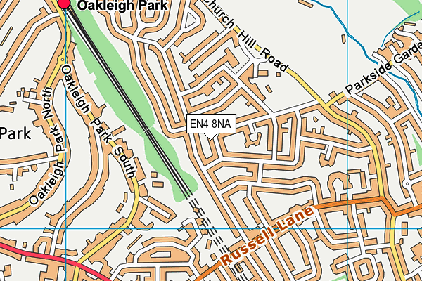 EN4 8NA map - OS VectorMap District (Ordnance Survey) EN4 8NA map - OS VectorMap District (Ordnance Survey)