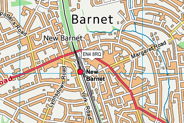 EN4 8RQ map - OS VectorMap District (Ordnance Survey)