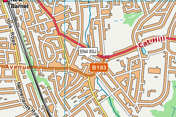 EN4 8SJ map - OS VectorMap District (Ordnance Survey)