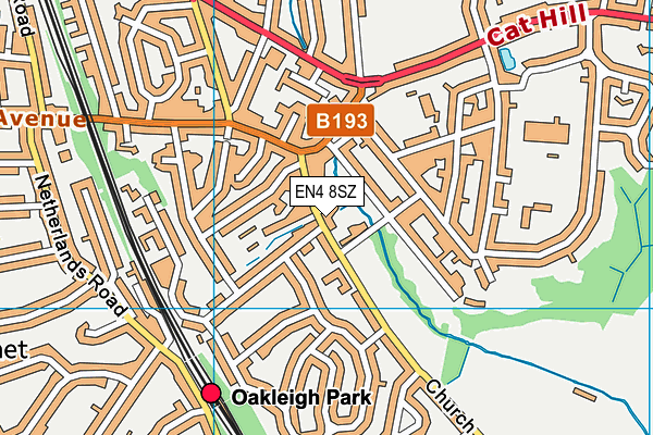 EN4 8SZ map - OS VectorMap District (Ordnance Survey)