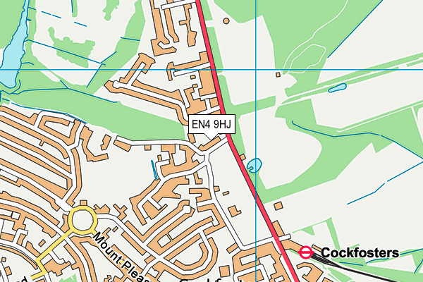 EN4 9HJ map - OS VectorMap District (Ordnance Survey) EN4 9HJ map - OS VectorMap District (Ordnance Survey)