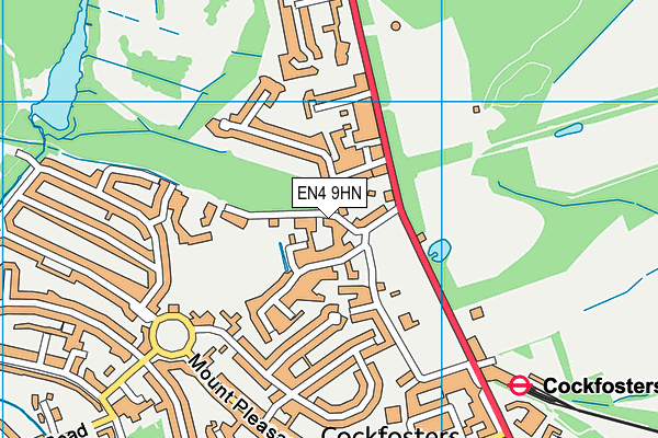 EN4 9HN map - OS VectorMap District (Ordnance Survey)