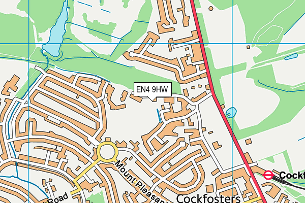EN4 9HW map - OS VectorMap District (Ordnance Survey) EN4 9HW map - OS VectorMap District (Ordnance Survey)