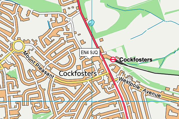 EN4 9JQ map - OS VectorMap District (Ordnance Survey)